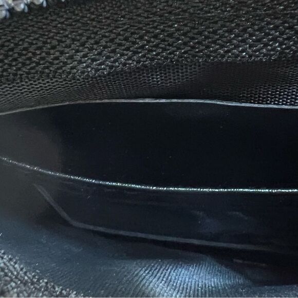 London Fog 100th Anniversary Faux Leather Weaved Textured Black Wristlet Wallet - Picture 9 of 9